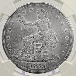 1875CC Trade Dollar VF Details