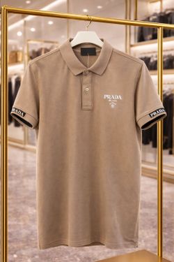 Prada dark tan polo shirt 2for$100 free shipping