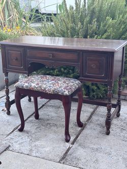 Antique Robert Mitchell Furniture Co. Cincinnati Vanity + Mirror