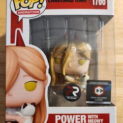 Funko POP Chainsaw Man 1766 Power W/ Meowy Chalice Collectibles Exclusive Pre Release 