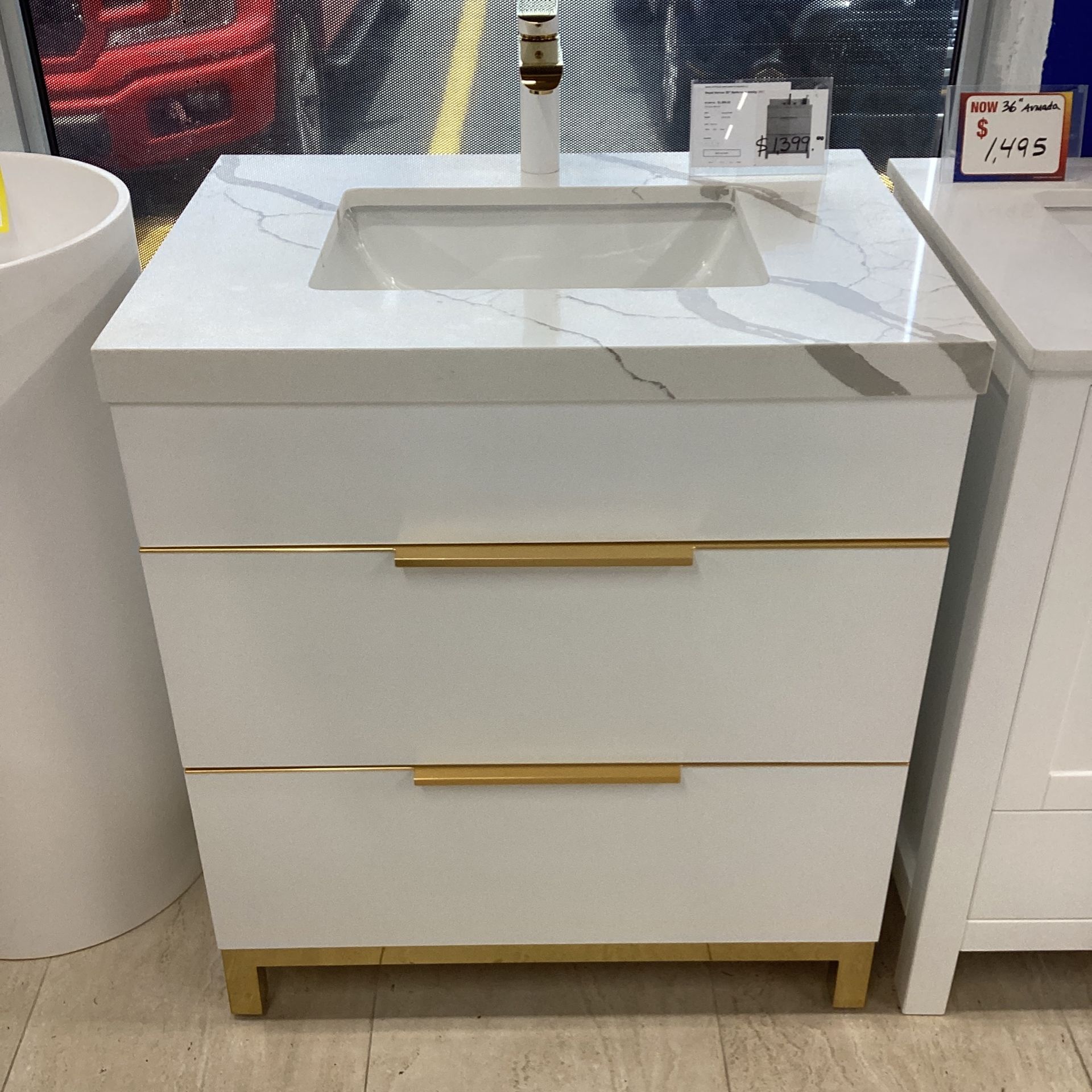30” White Royal Mercer Bathroom Vanity Solid Wood Soft Close Drawers Quartz Countertop Ceramic Sink ❗️❗️❗️❗️❗️
