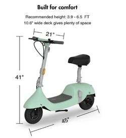 Electric Scooter For Sale! Brand New Electric Scooter With Comfortable Seat! Compact & Stylish! Ride in Style & Save on Gas!