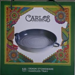 Carlos Santana Denim Handled Serving Tray