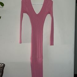 Body Forming Pink Dress