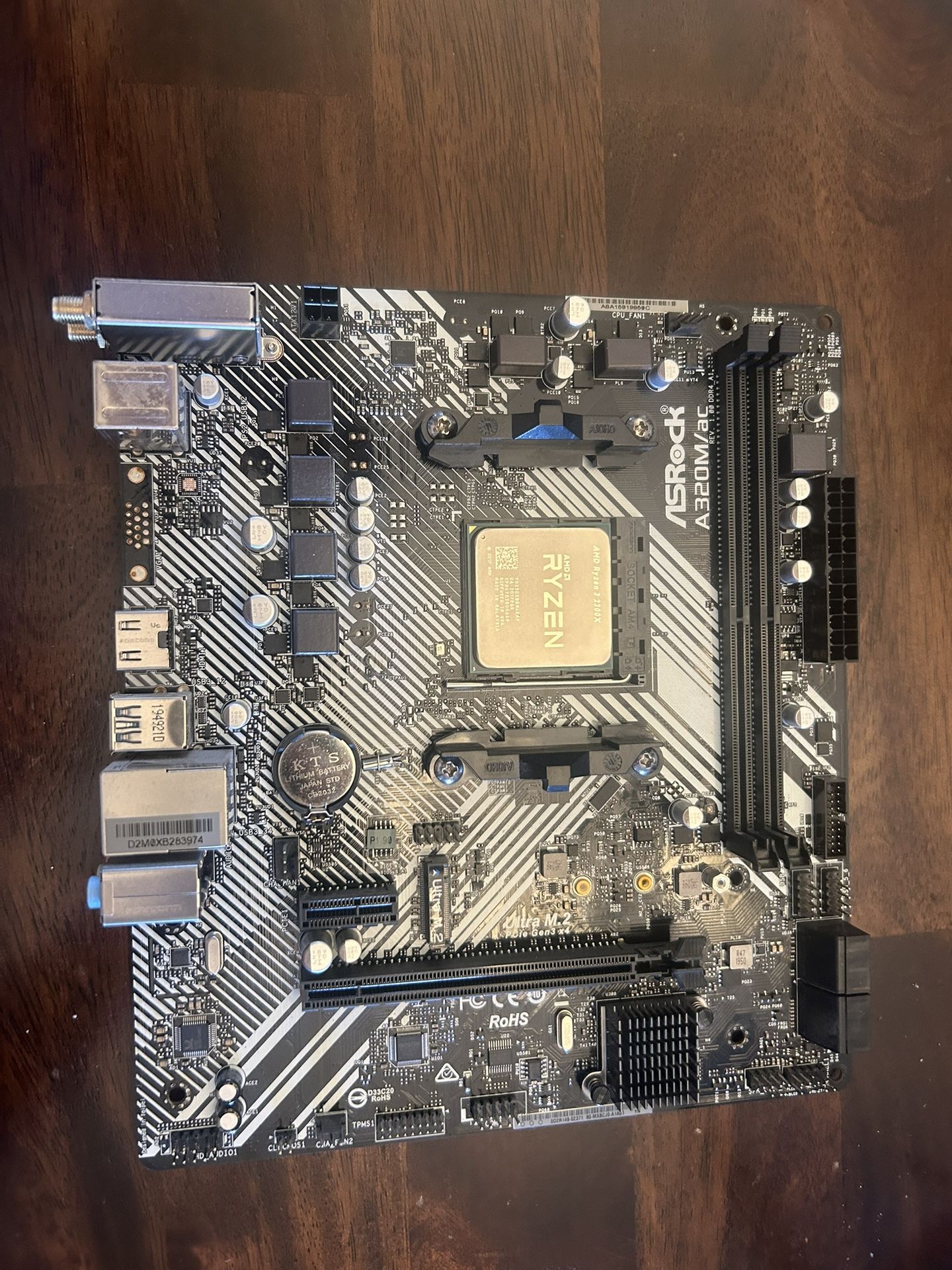 A320m Motherboard With Ryzen 3 2300x