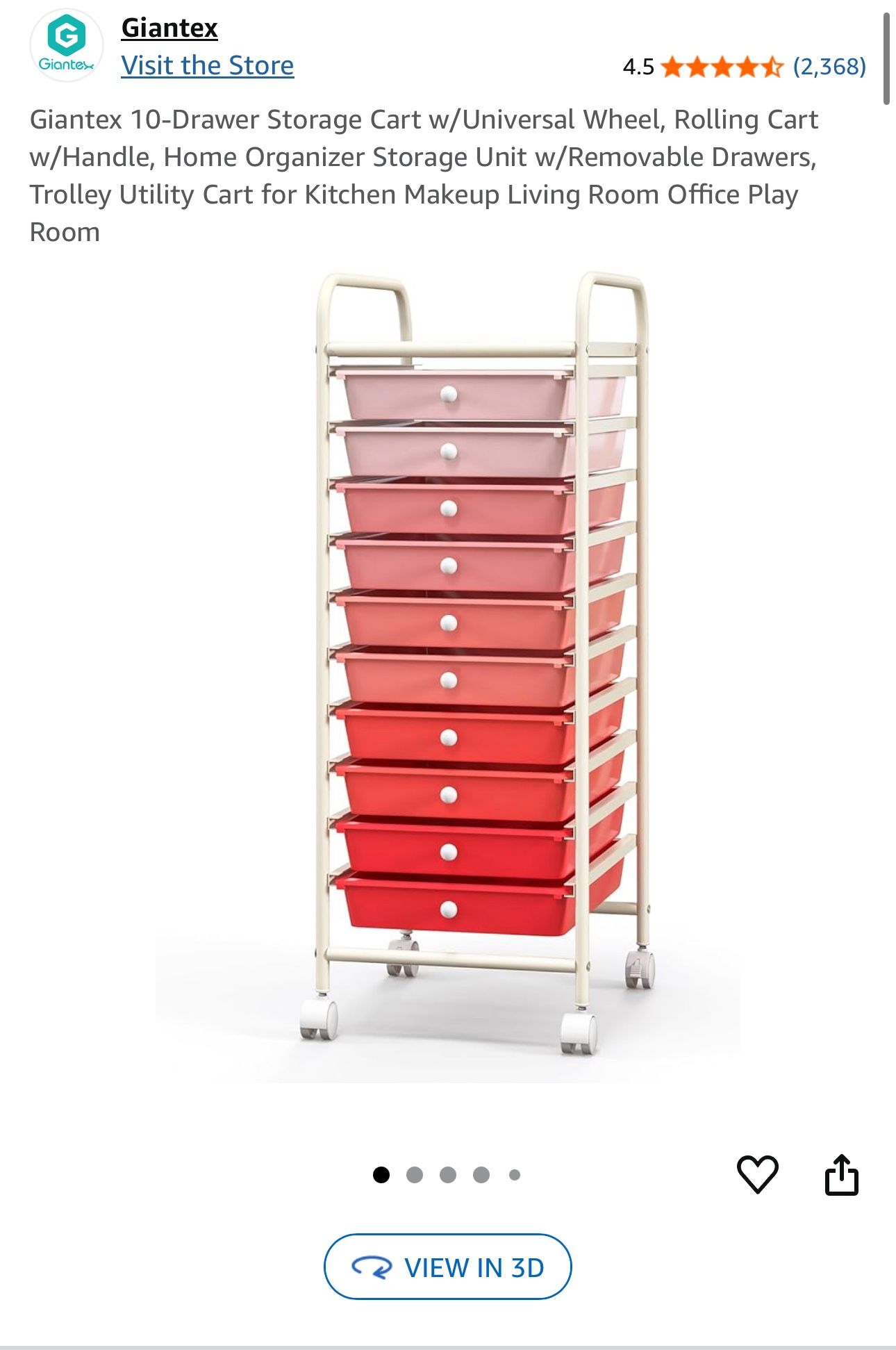 Brand New 10-Drawer Storage Cart – Never Opened!