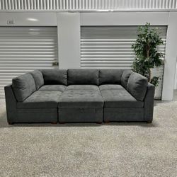 Thomasville Tisdale 6-Piece Modular Sectional (Dark Gray) *FREE DELIVERY 🚚*