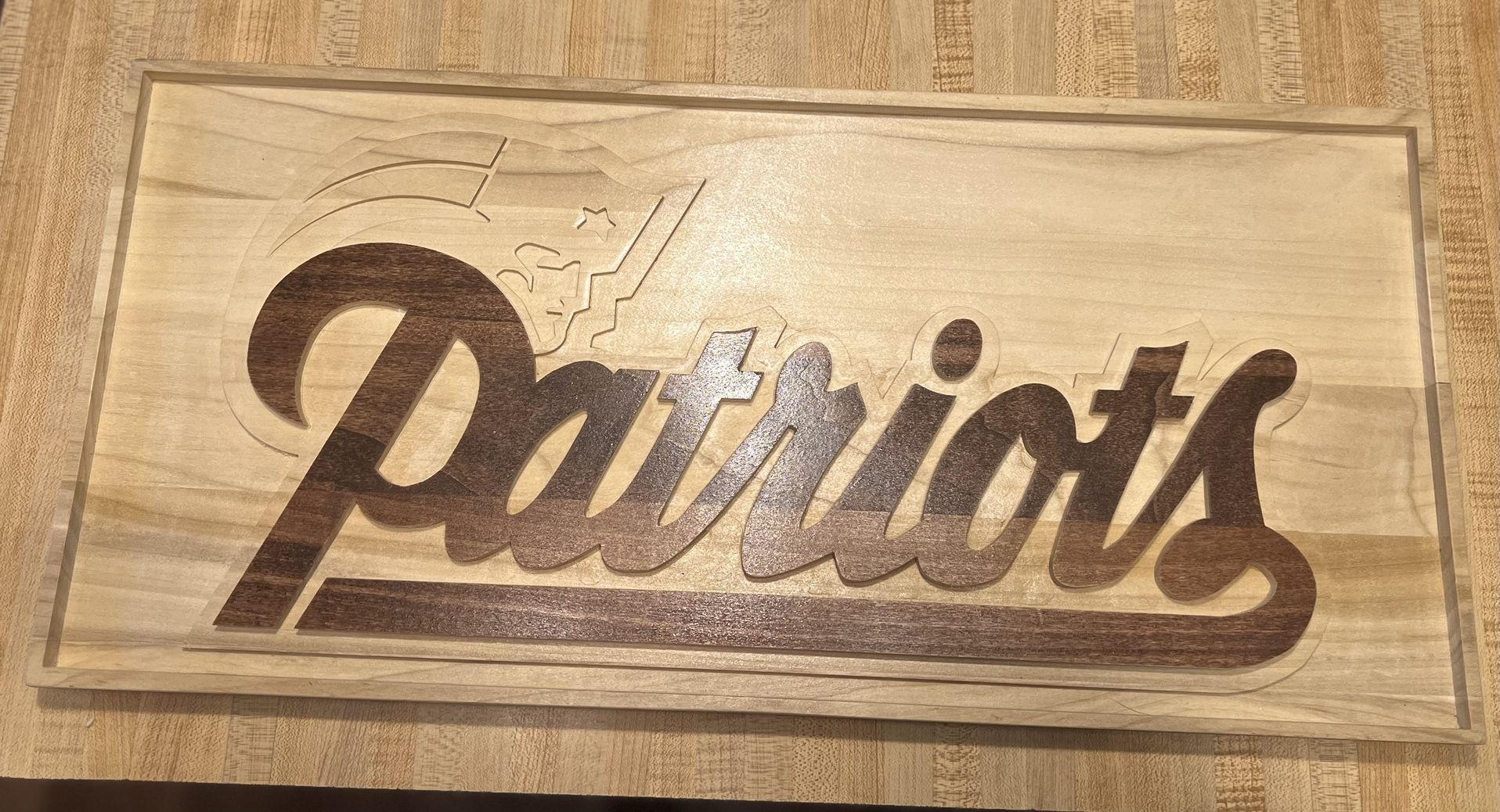 Wooden Patriots Sign