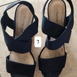 American Eagle Black Heels Size 7