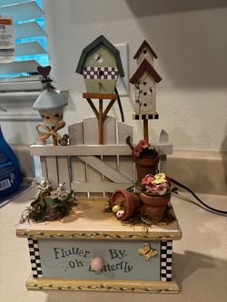 10x 8” Flutter By Oh Butterfly Decorative Birdhouse Music Box