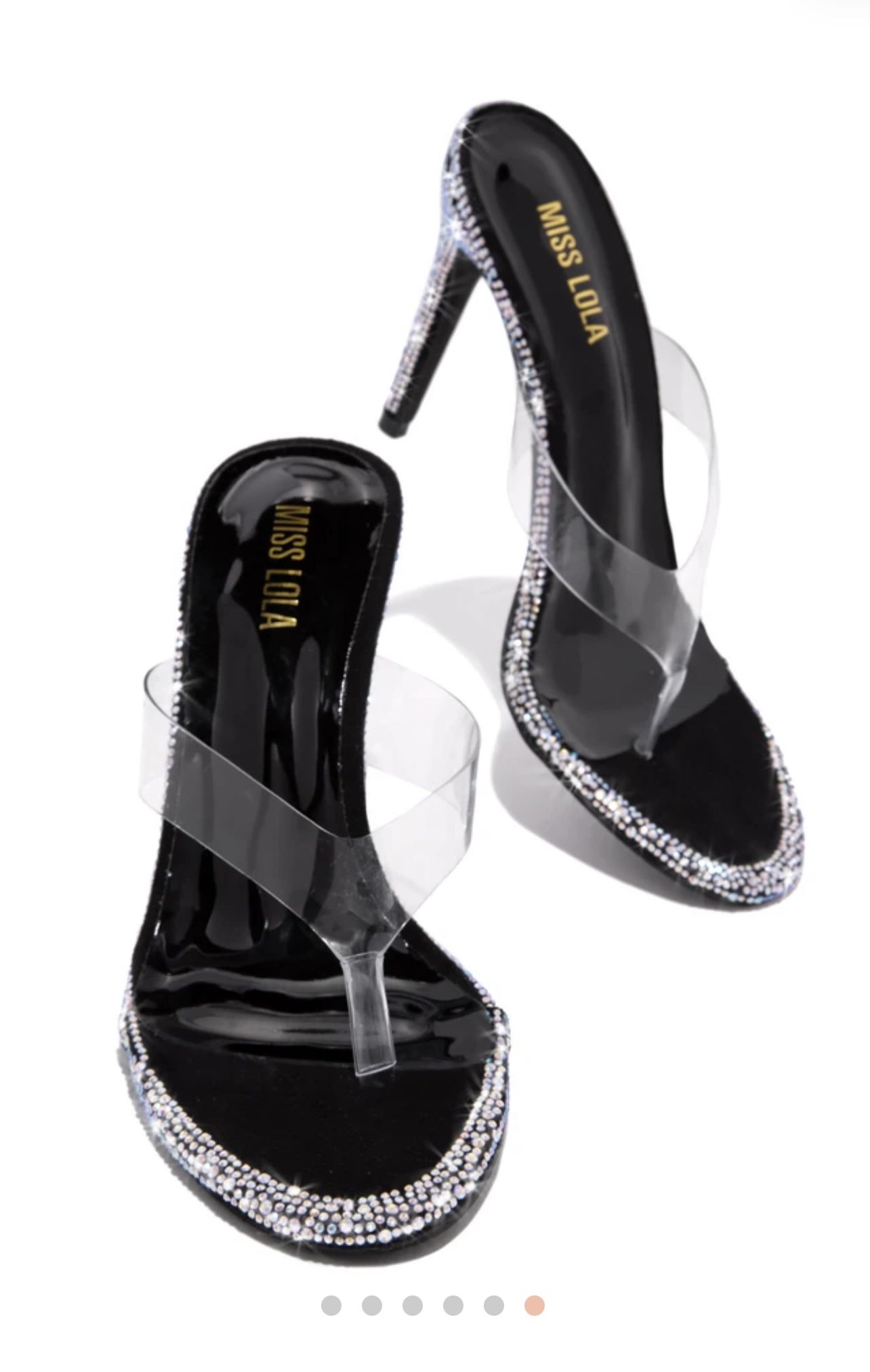 Black Rhinestone Heels