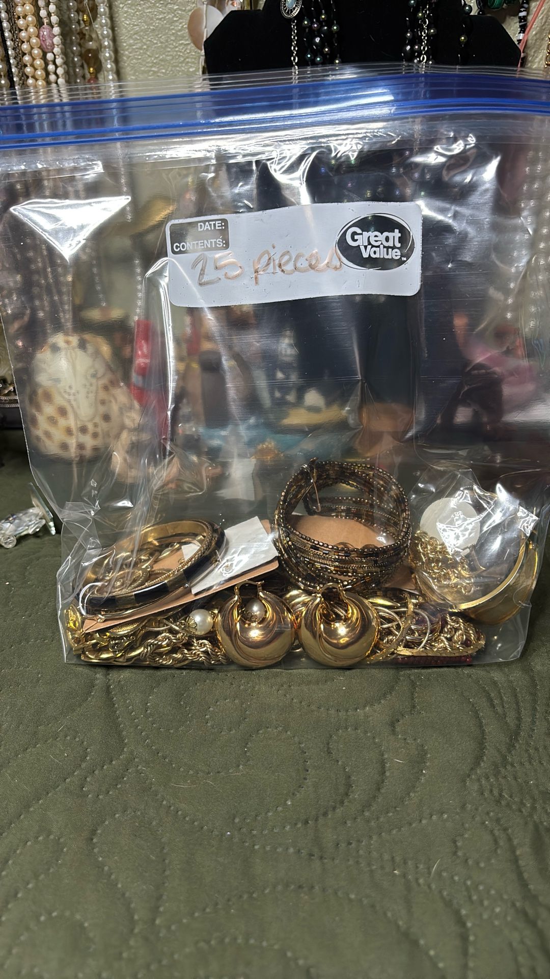 Gold Tone Jewelry Grab Bag