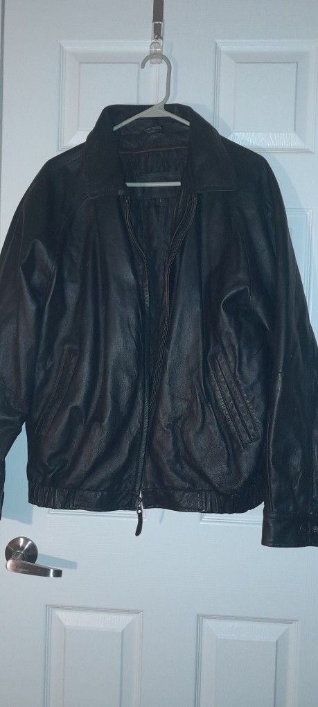 Men's Leather Jacket Lg