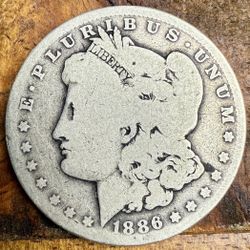 1886 O Silver Morgan One Dollar Coin 