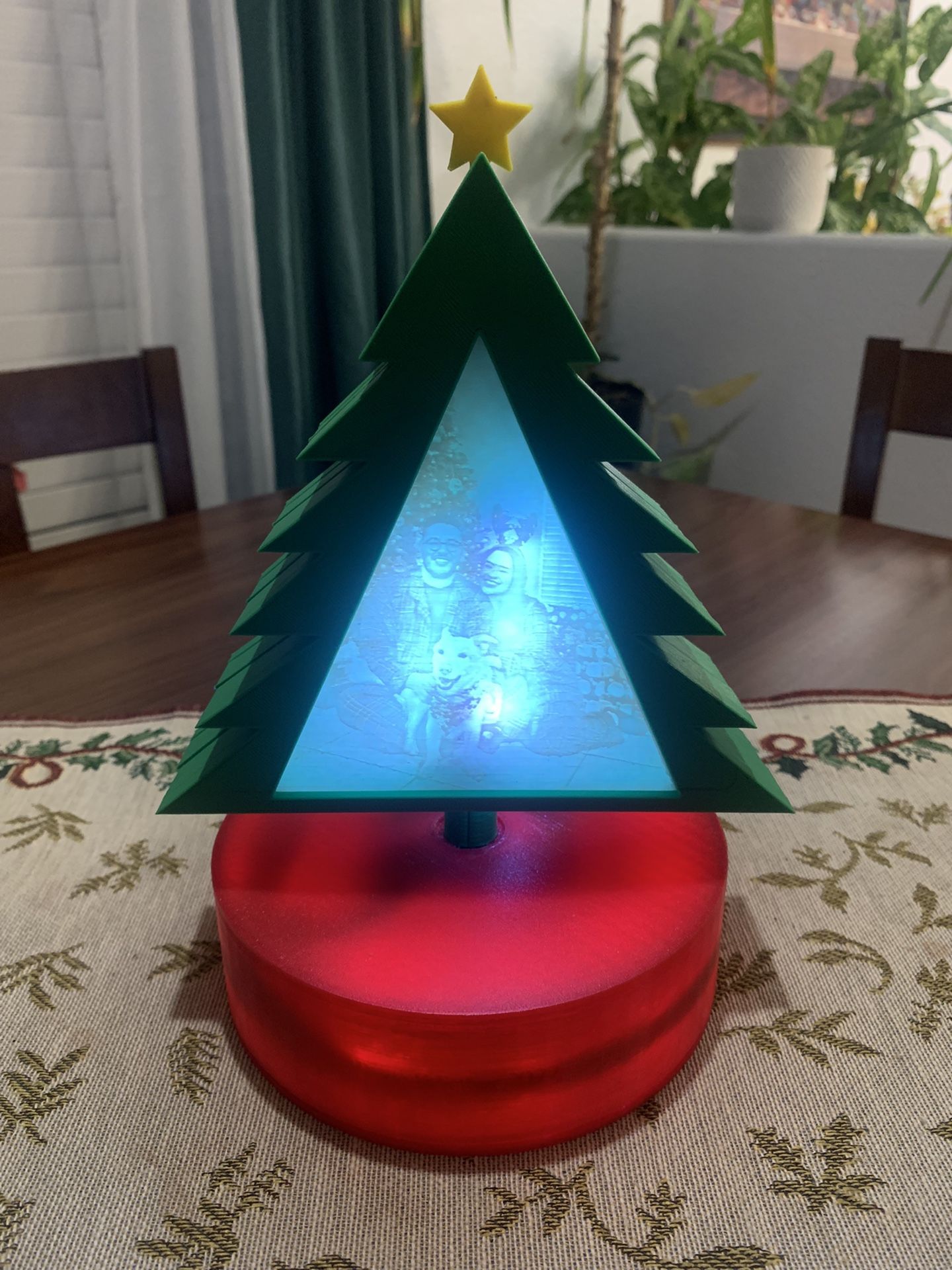 Custom Made to Order Christmas tree Lithophane.