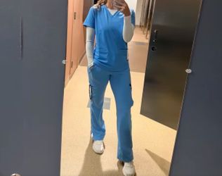 Scrub set ceil blue