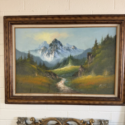 Beautiful Vintage oil on canvas signed 44 x 32