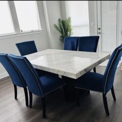 Counter Height Marble Design DINING SET