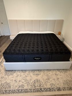 King Bed Frame + Beautyrest Black Premium Matress