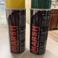 Marsh Spray Stencil Ink Cans Yellow Or Green