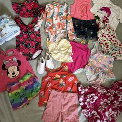 Baby Girl  Clothes summer Swimsuits Size 2t Shoes Size 5c