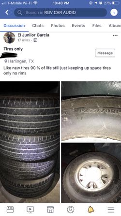 Tires only , like new 90% life