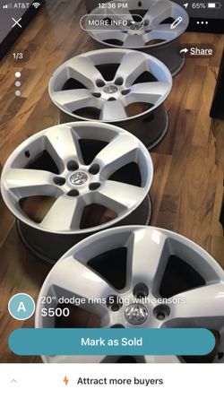 20” dodge rims 5 lugs with sensors