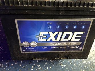 Exide rv boat battery nautilus 27mdp