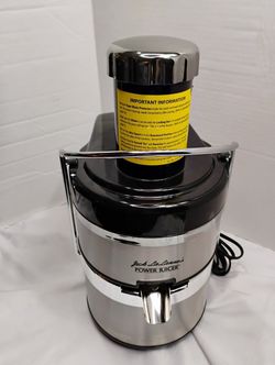 Jack LaLanne Power Juicer Stainless Steel Electric Juicer Machine – Tested & Working