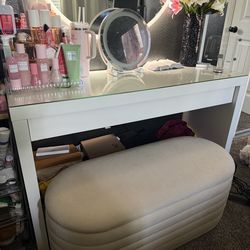 Desk and Ottoman storage bench