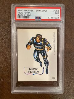 1980 Marvel Terrabusi Spanish #258 Nick Fury Furia PSA 7 , Pop 2 , 3 Higher