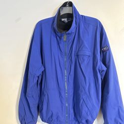 Polo Sport Ralph Lauren Mens (XL) Blue Fleece Lined Full Zip Jacket VTG 90s