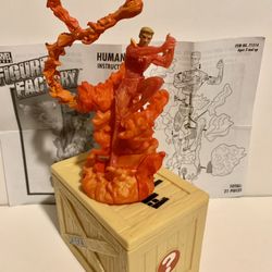 2006 MYSTERY Marvel Figure Factory Series VARIANT Fantastic Four HUMAN TORCH PVC Complete