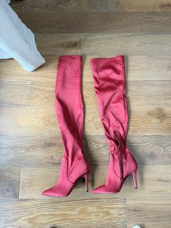 Red Thigh High Boots