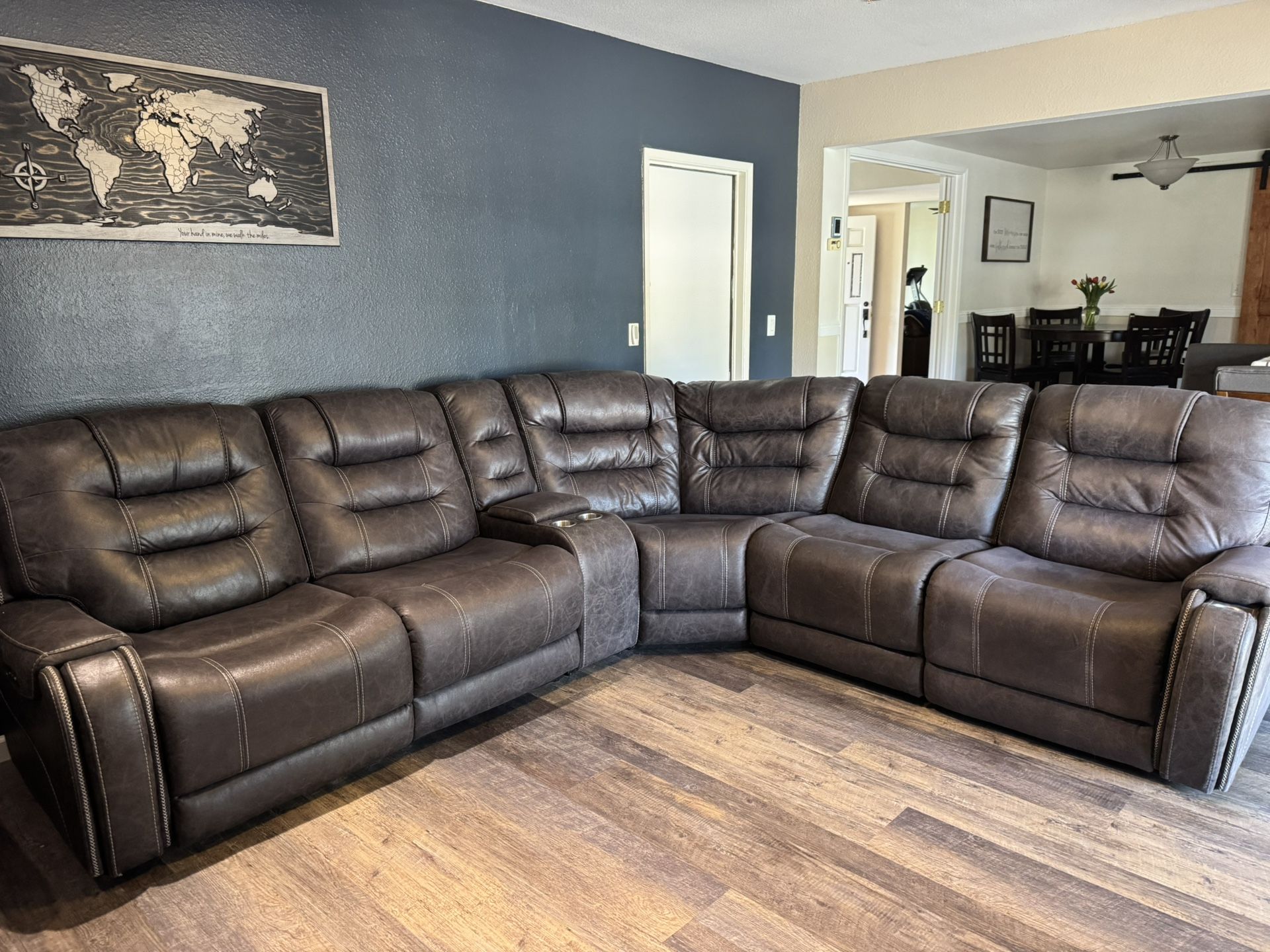Reclining Sectional Couch $1200