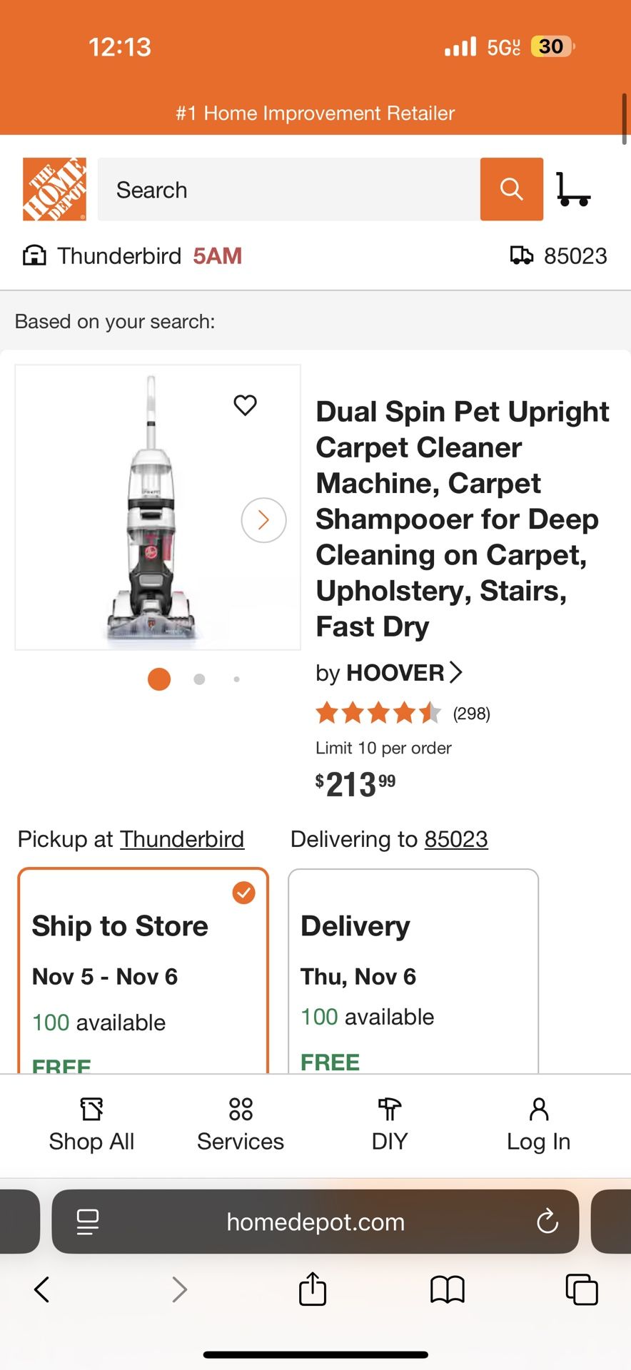 Hoover Carpet Cleaner Vacuum