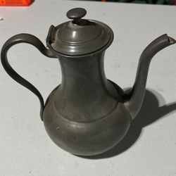 ANTIQUE PEWTER TEAPOT 