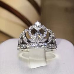 Ladies Sterling Silver Ring, Wedding Ring, Engagement 