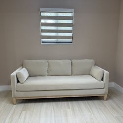  Knox 84" Modern Farmhouse Sofa, French Beige