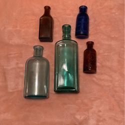 Vintage Bottles some with words