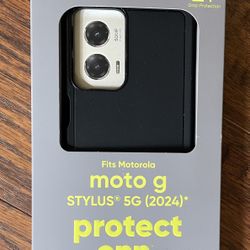 onn. Rugged Phone Case for moto g STYLUS 5G (2024) - Black