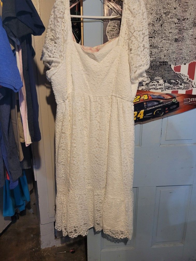 draper james white lace dress Draper James Carolyn Bell Sleeve Mini Dress