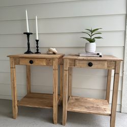 Mismatched Nightstands / Side Tables - Newly Refurbished