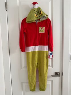 Dr Seuss The Grinch One Piece Pajamas unisex size 6 new with tags