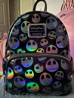 Loungefly Disney Parks Jack Skellington Holographic Mini Backpack