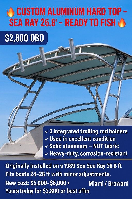 Hart Top For Boat 24 To 28ft Is Used Like New