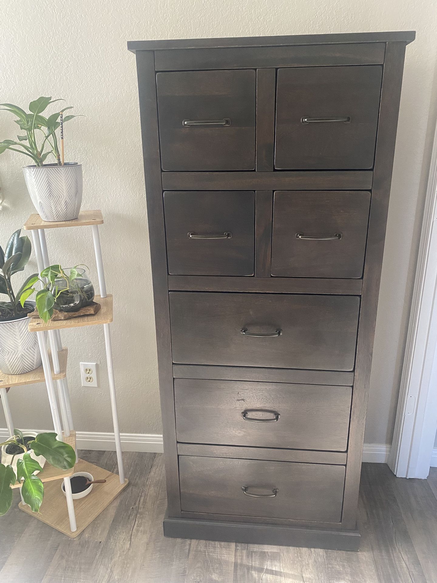 World Market Tall Boy Dresser. 