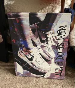 Nike Sneaker Graffiti Canvas Wall Art