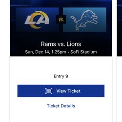 Rams Vs Lions