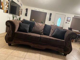 Wood Accent Couch set